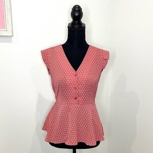 Monteau Pink Short Sleeve Blouse